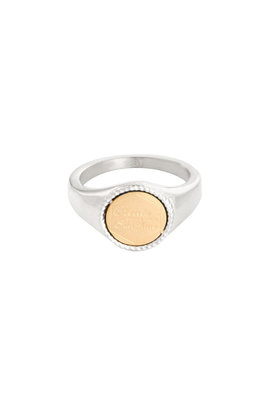 Ring Create your own Sunshine #16 Silver Color Stainless Steel 