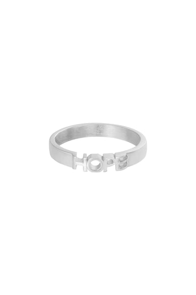 Ring Hope Silver Color Stainless Steel 16 h5 