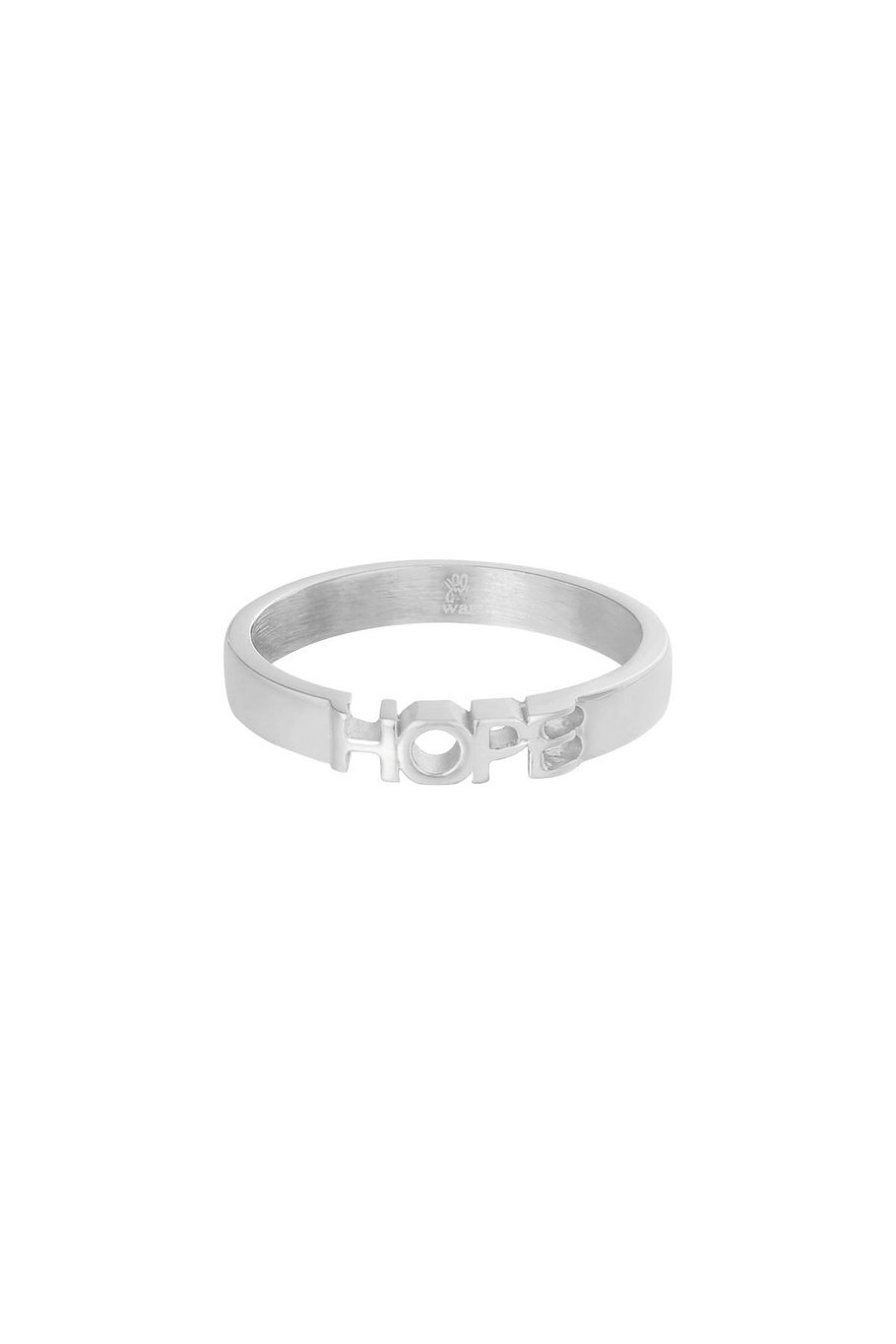Ring Hope Silver Color Stainless Steel 16 