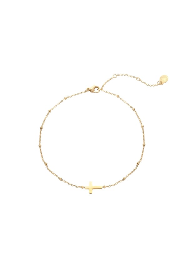 Bracelet Classic Cross Gold Color Stainless Steel 2