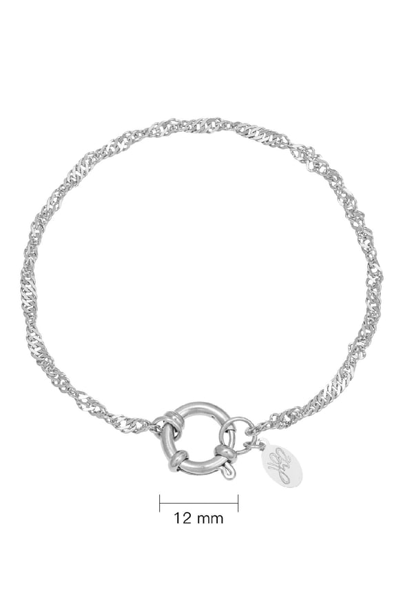 Bracelet Chain Dee Silver Color Stainless Steel 2
