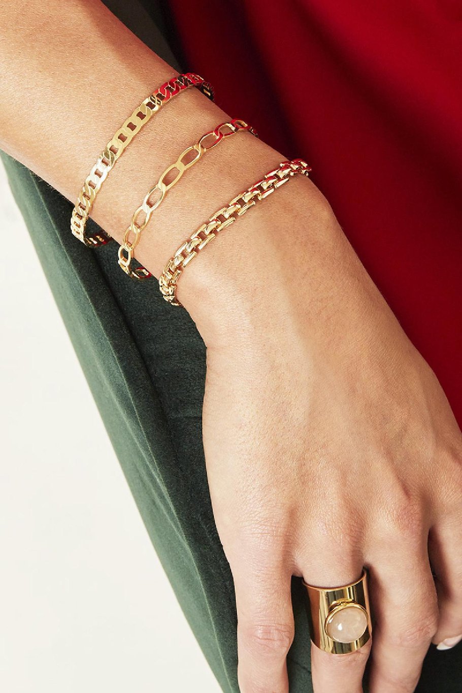 Bracelet Linked Couleur or Acier inoxydable One size Image2