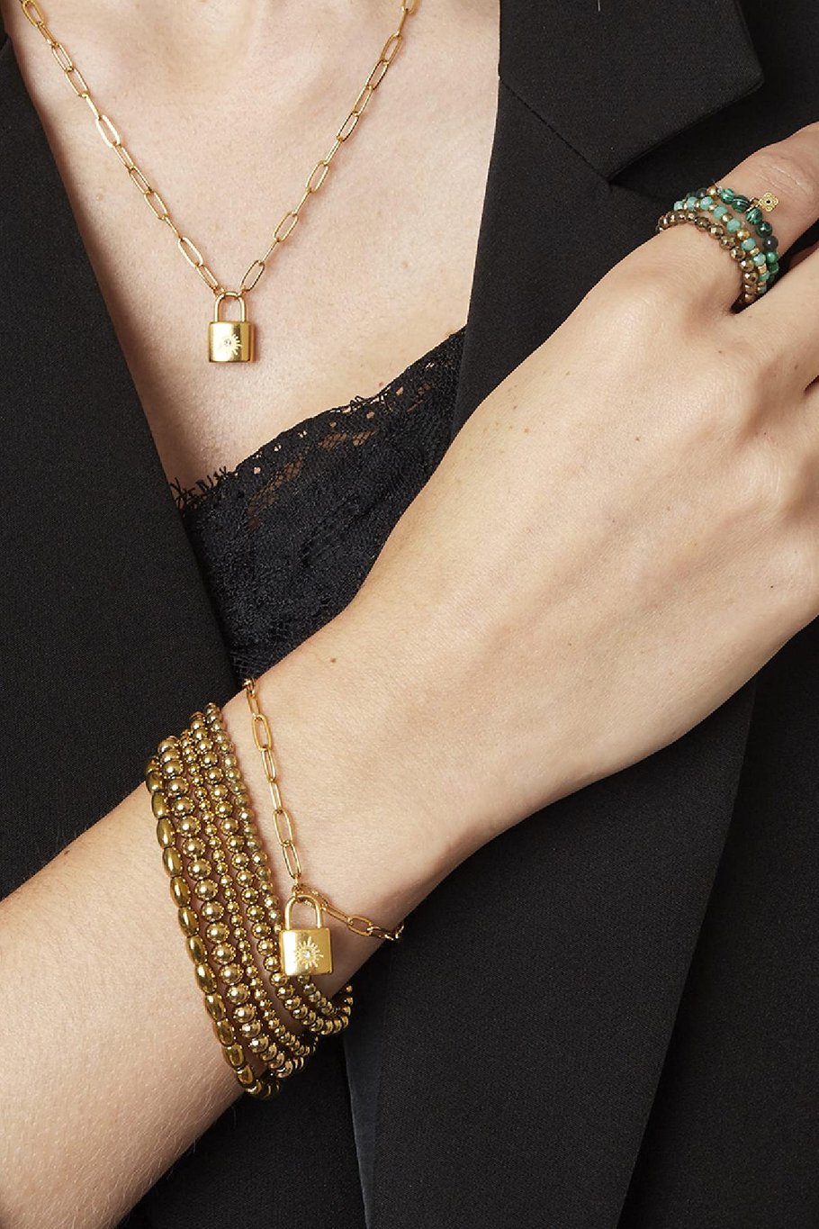 Bracelet Little Lock Couleur or Acier inoxydable Image3