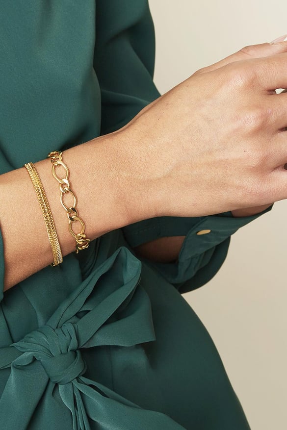 Bracciale Catena Serpente Silver Color Copper