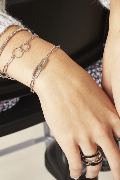 Cambio Bracciale Silver Color Stainless Steel h5 Immagine2