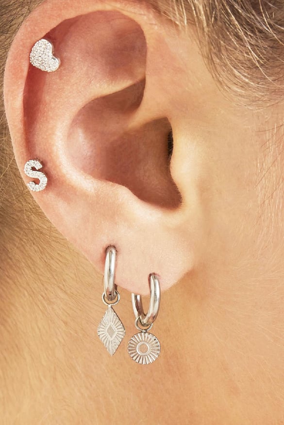 Ohrringe Diamond Goldfarbe Edelstahl