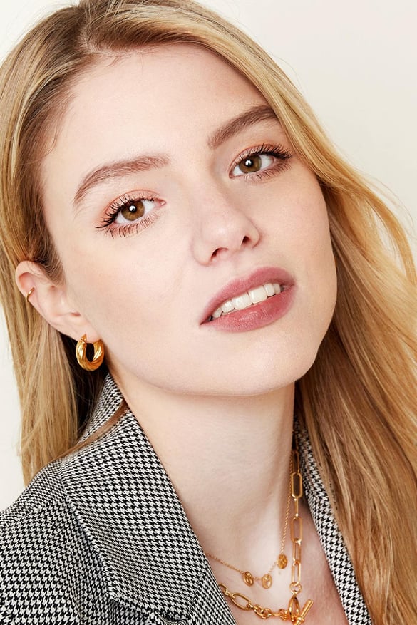 Boucles d'oreilles Curly Hoops Argenté Acier inoxydable 2