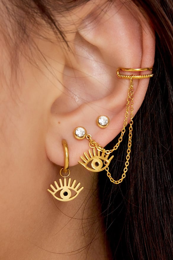 Boucle d'oreille en acier inoxydable Eye 2