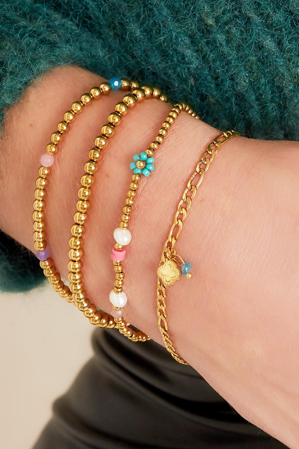 stainless steel bracelet with stone 