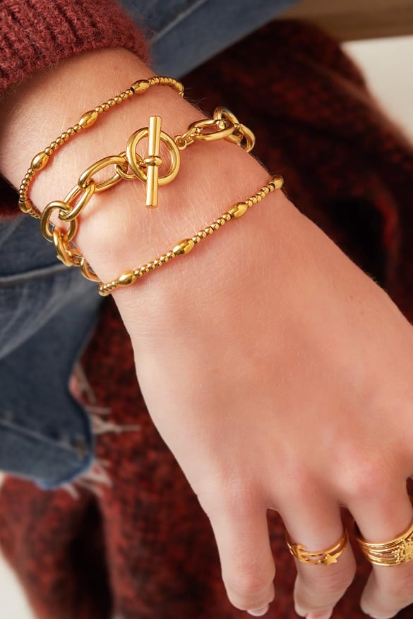 Paslanmaz çelik bilezik Gold Stainless Steel 2