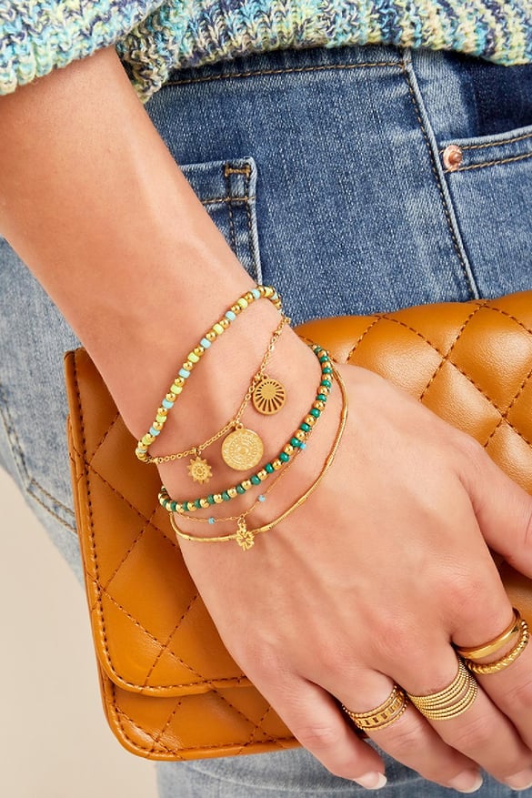 Bracelet porte-bonheur Noir Acier inoxydable