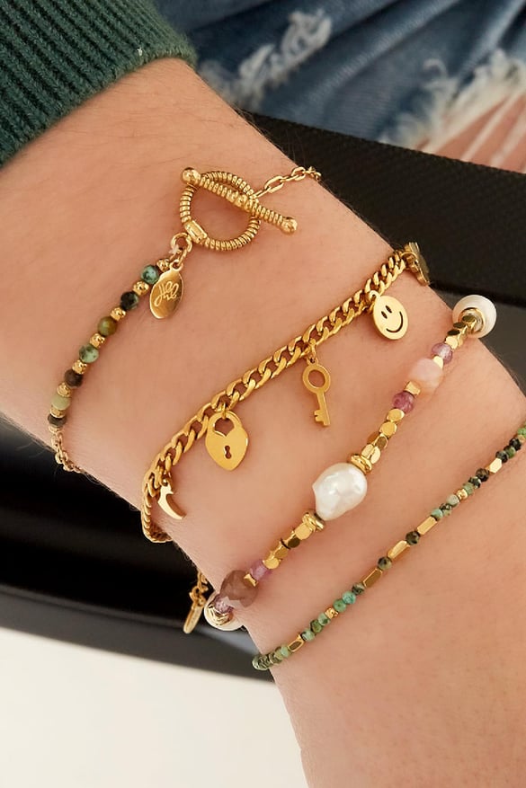 stainless steel charm bracelet  2