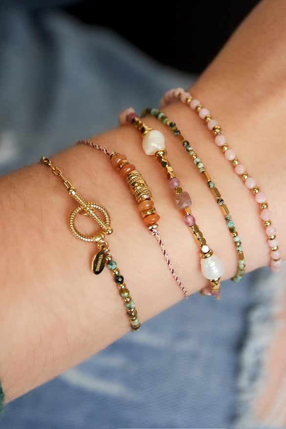 stainless steel beaded bracelet 