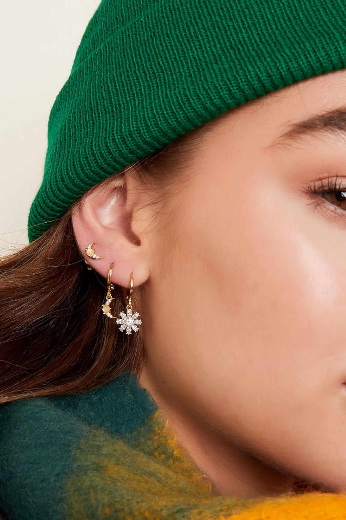 Earrings moon - Sparkle collection Gold Color Copper h5Picture2