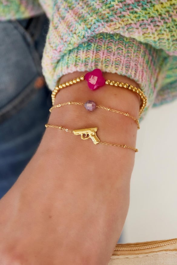 Bracelet Dress to Kill Gold Color Stainless Steel