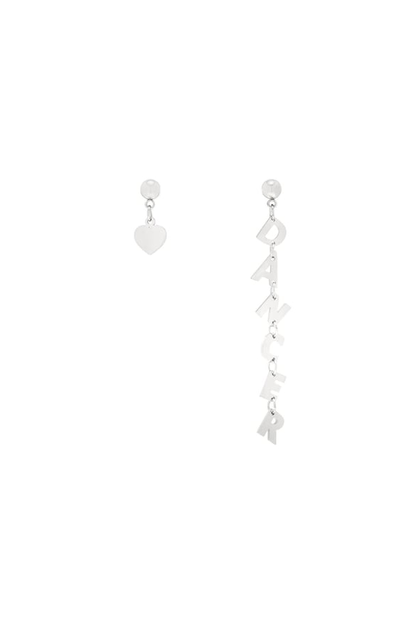 Earrings Dancer Silver Color Stainless Steel