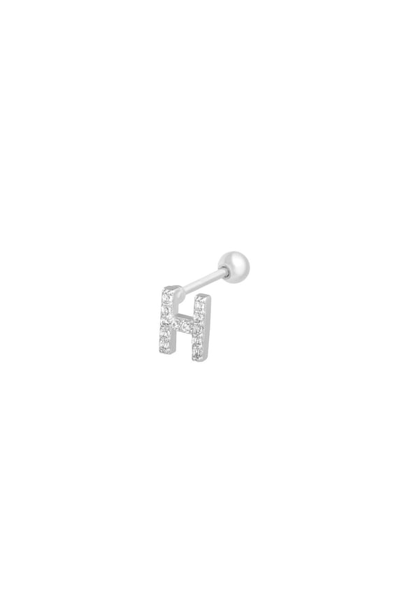 Piercing H Argenté Cuivré,Acier inoxydable