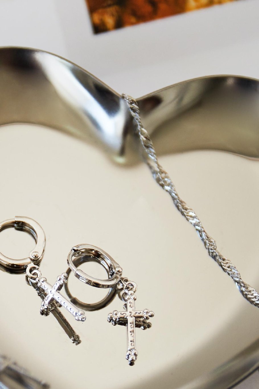 Earrings Classic Cross Argenté Cuivré Image2