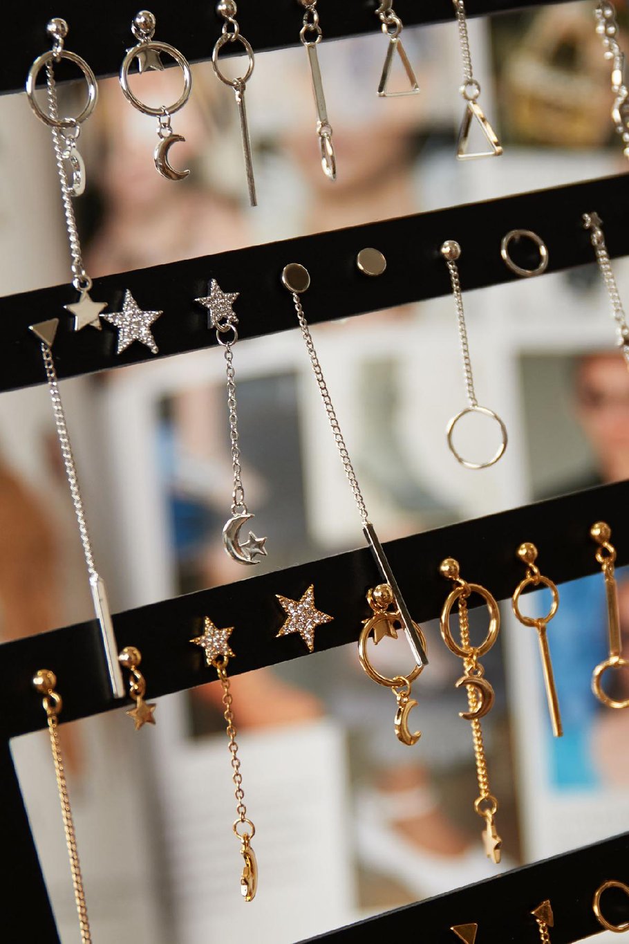 Oorbellen Display Numbers and Shapes Koper Afbeelding2