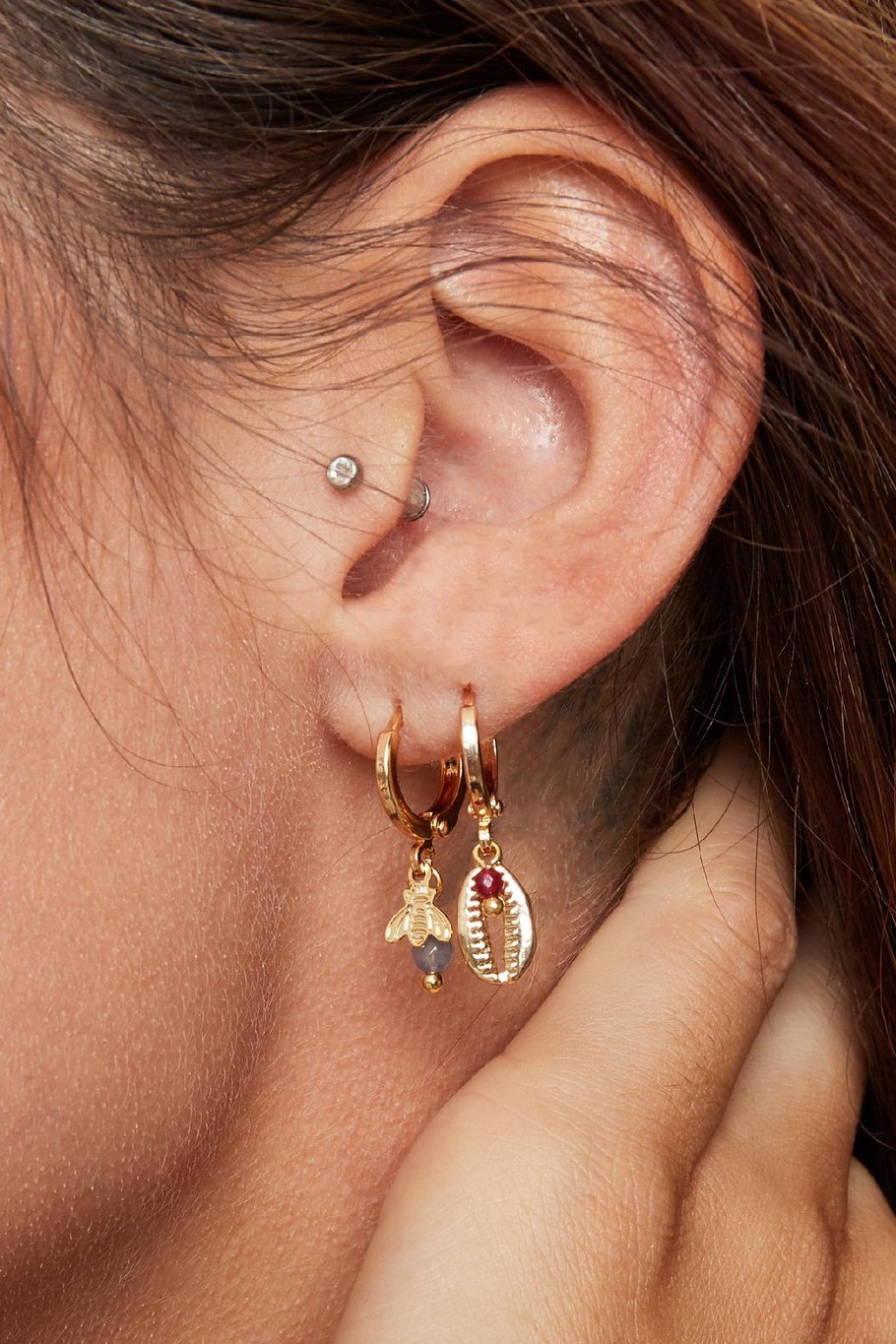 Earrings Fly Away Argenté Cuivré Image2