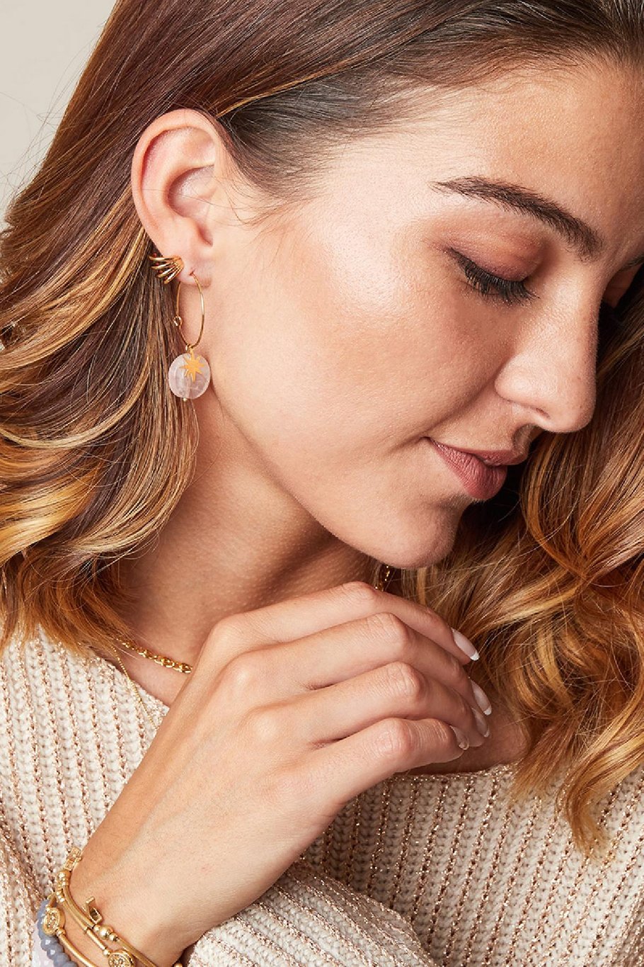Earring Wanda Plata Cobre Imagen3