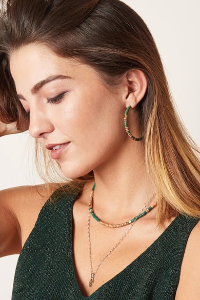 Earrings Paint a Picture Green Rubber h5 Picture2