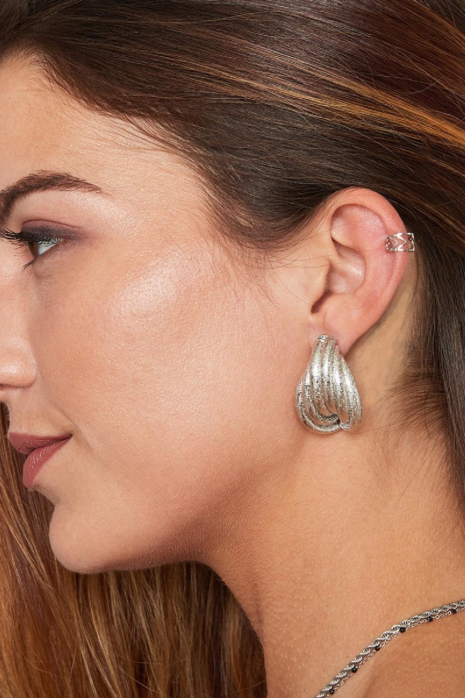 Earcuff Hannah Silver Color Stainless Steel Picture3