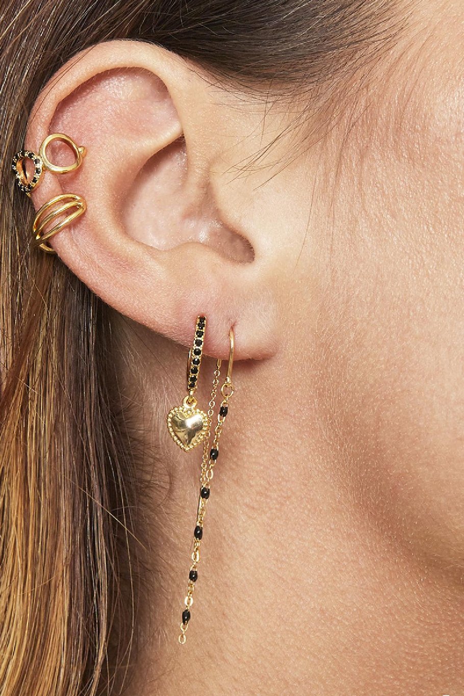 Boucles d'Oreilles Prima Donna Rouge vin Cuivré Image4