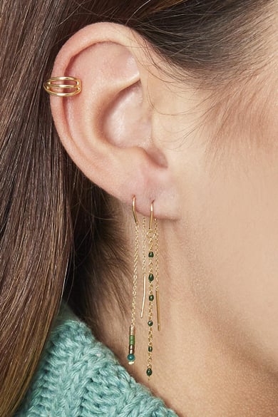 Boucles d'Oreilles Prima Donna Rouge vin Cuivré h5 Image2