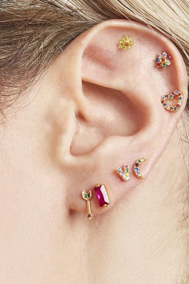 Oorbellen Flowery Zilver Koper h5 Afbeelding2