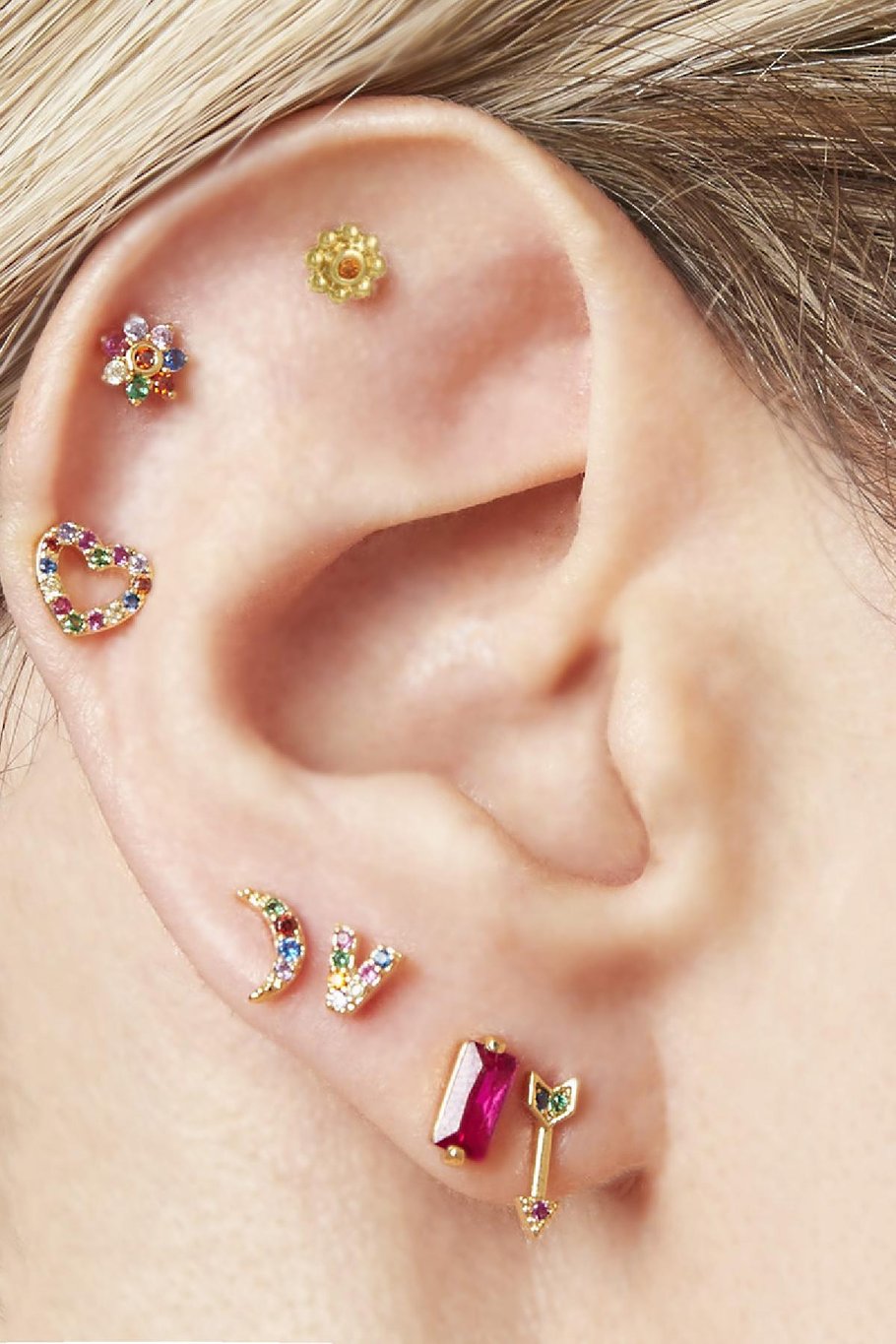 Oorbellen V Mini Zilver Copper h5Afbeelding2
