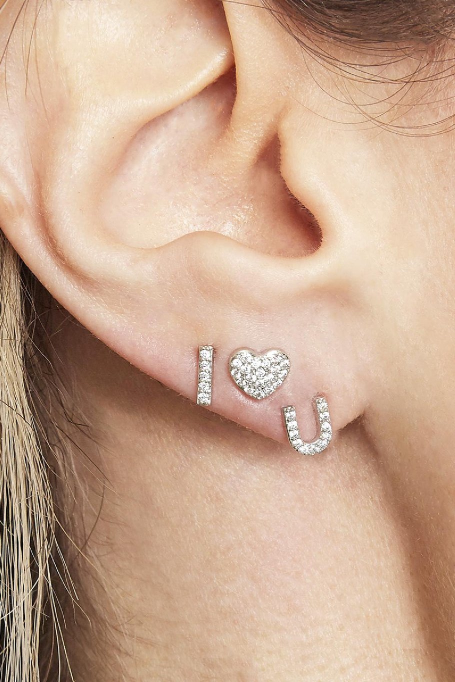 Piercing Heart Zilver Copper,Stainless Steel Afbeelding2