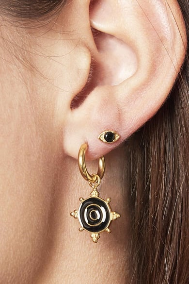 Boucles d'oreilles Swirl Rouge Acier inoxydable h5 Image2