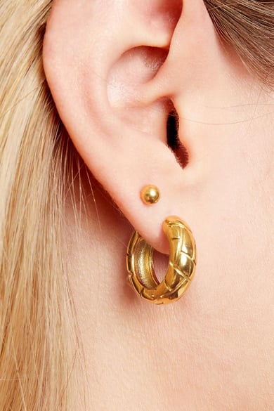 Pendientes Tire Plata Acero inoxidable h5 Imagen2