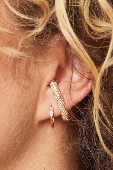 Earcuff Piercing Bold  Goud kleur Koper h5 Afbeelding2