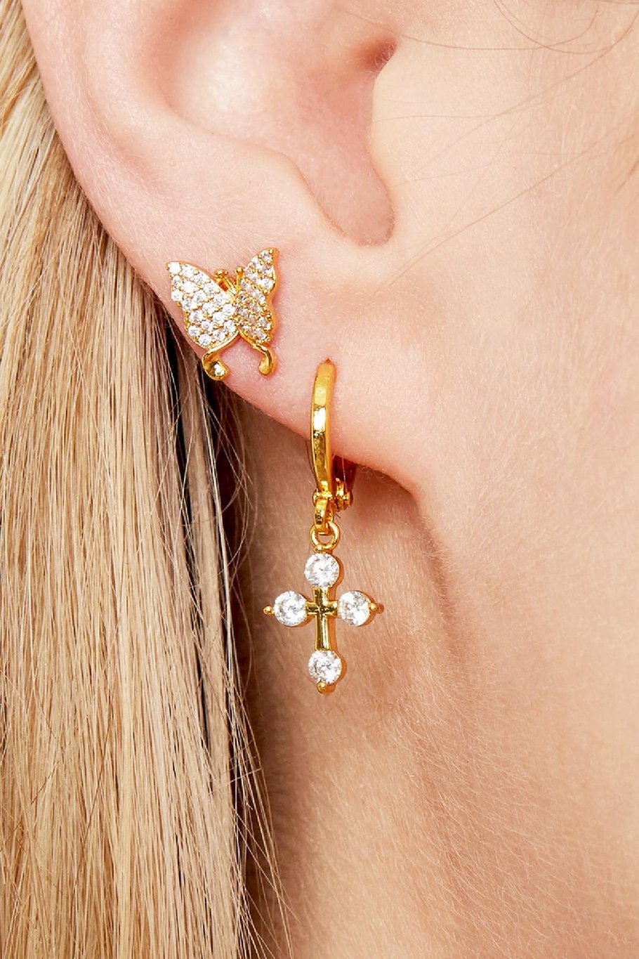 Boucles d'oreilles Holy Father Argenté Cuivré Image2