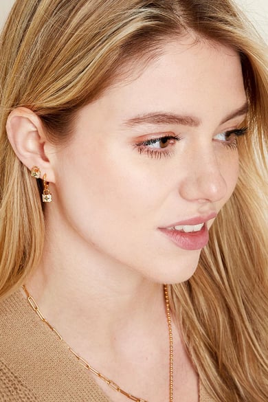 Boucles d'oreilles Precious Dot Argenté Cuivré h5 Image3