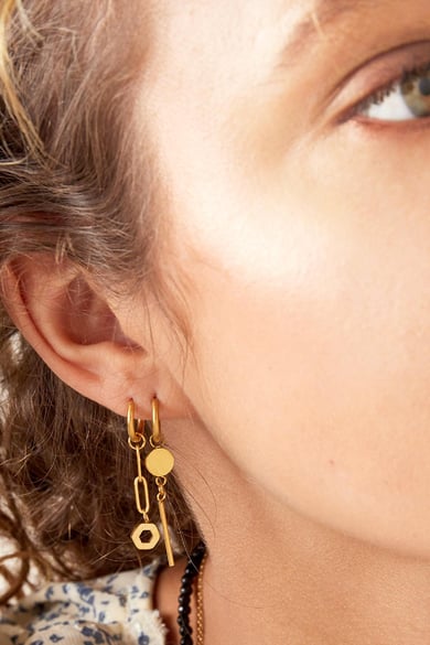 Pendientes So What Color dorado Acero inoxidable h5 Imagen2