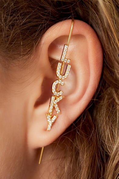 Ear crawler Lucky Gold Color Copper h5 Picture2