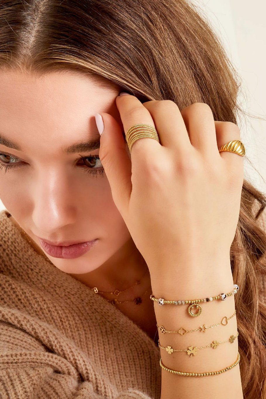 Bracelet with figures Gold Color Stainless Steel Picture2