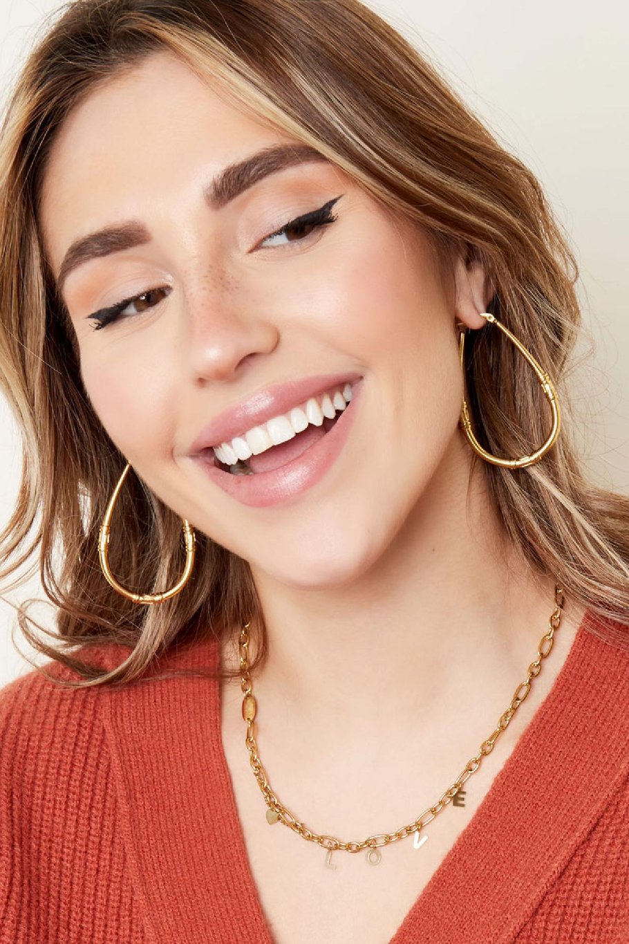 Pendientes Indian vibes grandes Plata Acero inoxidable Imagen4