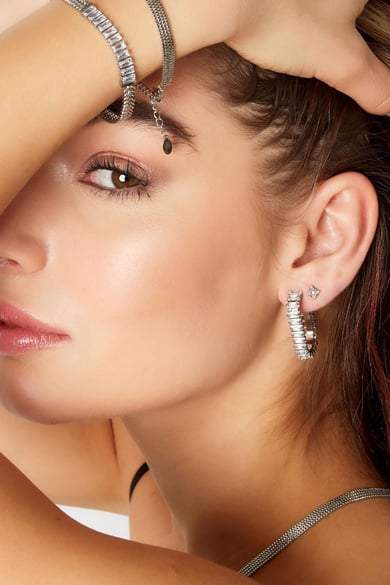 Ear studs star with strass Gold Color Stainless Steel h5 Picture4