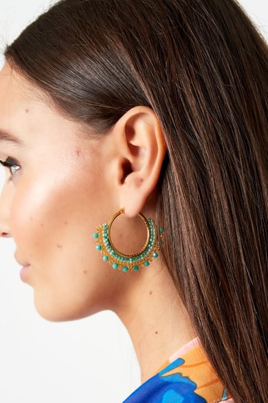 Pendientes de fiesta Fucsia Glass h5 Imagen3