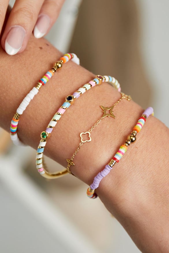 Bracelet with charms Gold Color Stainless Steel