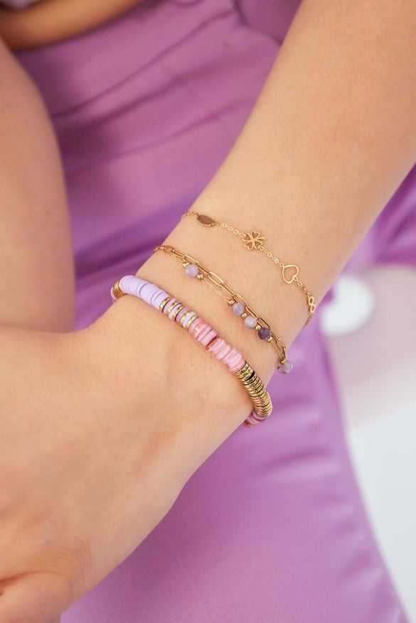 Armband-Anhänger Goldfarbe Edelstahl 2