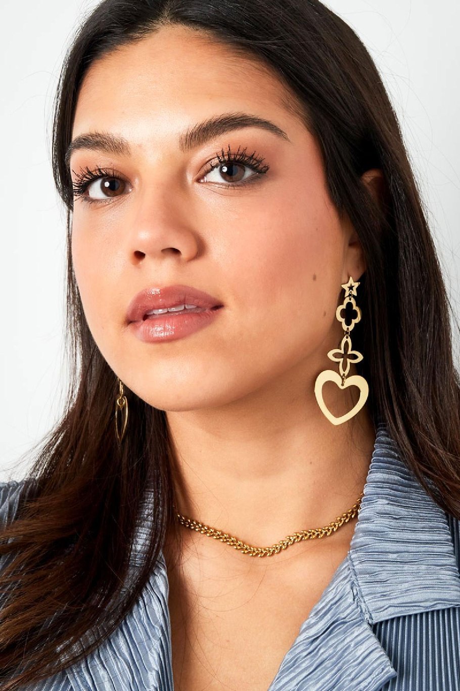 Statement earrings charms Gold Color Stainless Steel Picture2
