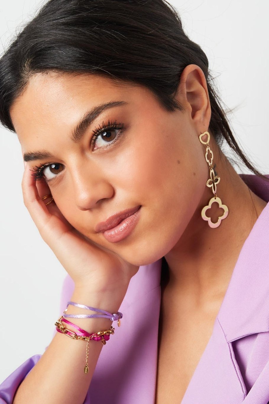 Statement-Ohrring-Charms Silber Edelstahl Bild2