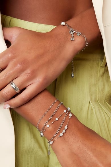 Bracelet three layers of colored details Gold color Stainless Steel h5 Picture3
