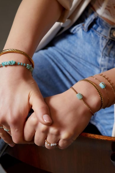bracelet different beads - natural stones collection turquoise &amp;  h5 Picture3