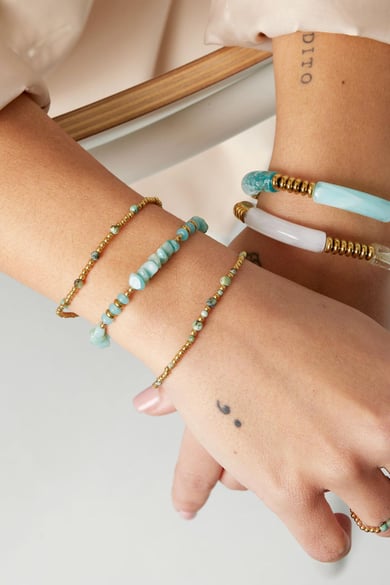 bracelet different beads - natural stones collection turquoise &amp;  h5 Picture2